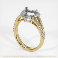 14K Yellow & White Pave Ring Setting Video