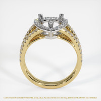 14K Yellow & White Pave Ring Setting Image