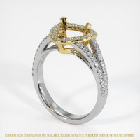 18K Yellow & White Pave Ring Setting Video