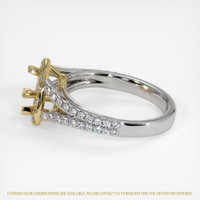 18K Yellow & White Pave Ring Setting Image