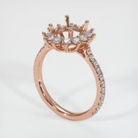 14K Rose Gold Pave Ring Setting Video