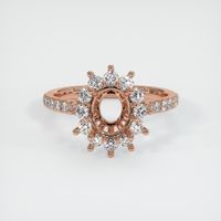 14K Rose Gold Pave Ring Setting Image