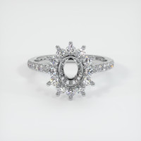 Silver Pave Ring Setting Image