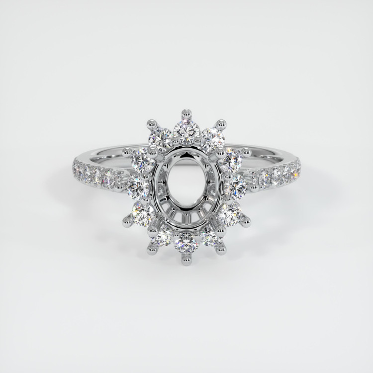 Silver Pave Ring Setting