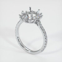10K White Gold Pave Ring Setting Image