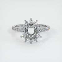 14K White Gold Pave Ring Setting Image