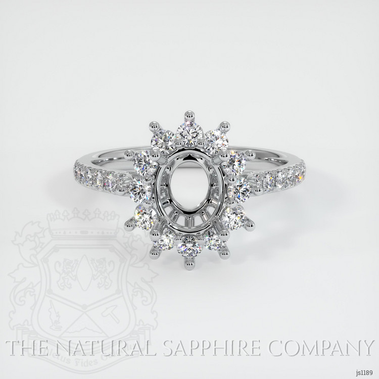18K White Gold Pave Ring Setting