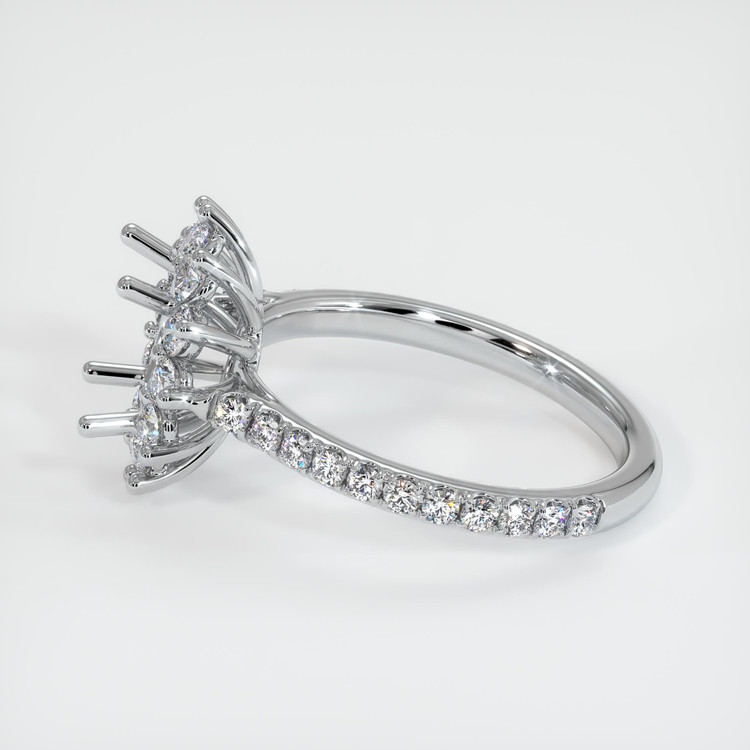 18K White Gold Pave Ring Setting
