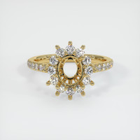 10K Yellow Gold Pave Ring Setting Image