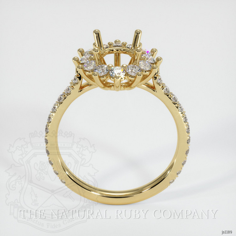 10K Yellow Gold Pave Ring Setting