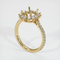 14K Yellow Gold Pave Ring Setting Video