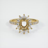 14K Yellow Gold Pave Ring Setting Image