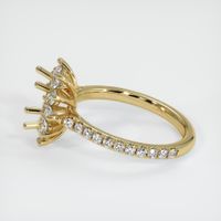 14K Yellow Gold Pave Ring Setting Image
