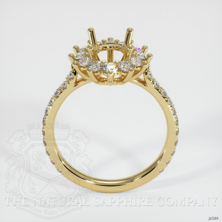 14K Yellow Gold Pave Ring Setting