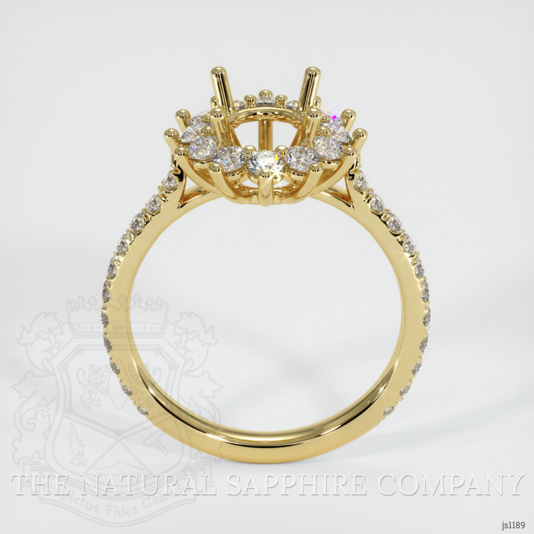 18K Yellow Gold Pave Ring Setting