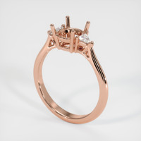 14K Rose Gold Three Stone Ring Setting Video