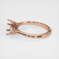 14K Rose Gold Three Stone Ring Setting Image
