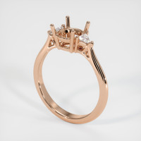 18K Rose Gold Three Stone Ring Setting Video