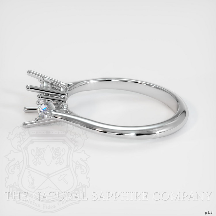 10K White Gold Three Stone Ring Setting
