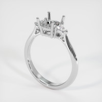 14K White Gold Three Stone Ring Setting Video