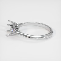 14K White Gold Three Stone Ring Setting Image