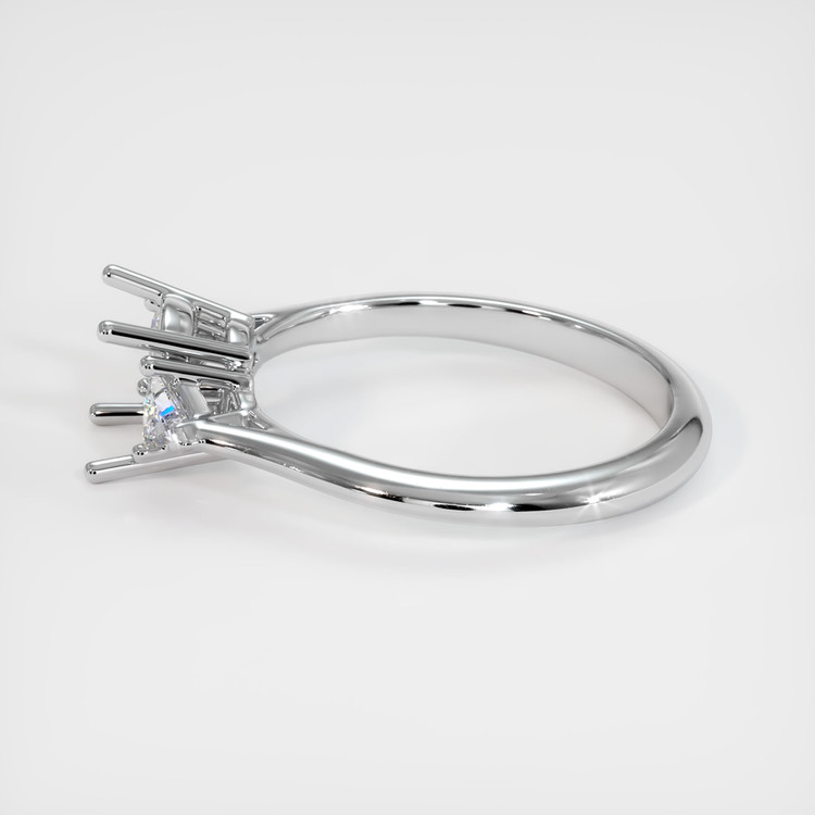14K White Gold Three Stone Ring Setting