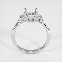 14K White Gold Three Stone Ring Setting Image