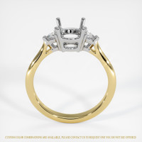 18K White & Yellow Three Stone Ring Setting Image