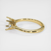 10K Yellow Gold Three Stone Ring Setting Image