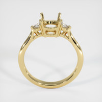 10K Yellow Gold Three Stone Ring Setting Image