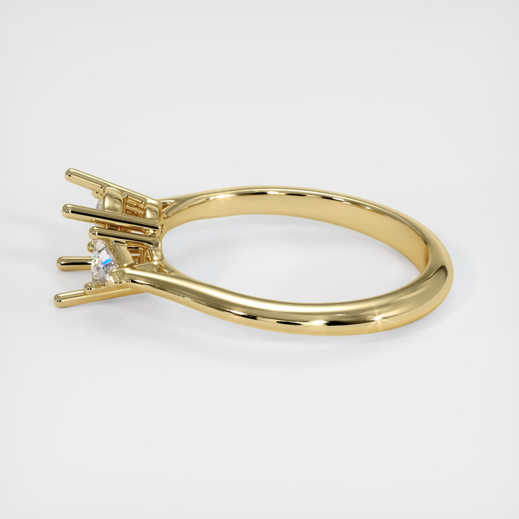 14K Yellow Gold Three Stone Ring Setting