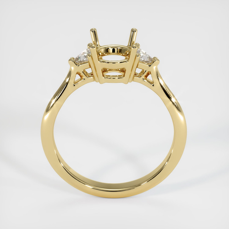 14K Yellow Gold Three Stone Ring Setting