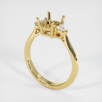 18K Yellow Gold Three Stone Ring Setting Video