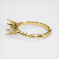 18K Yellow Gold Three Stone Ring Setting Image
