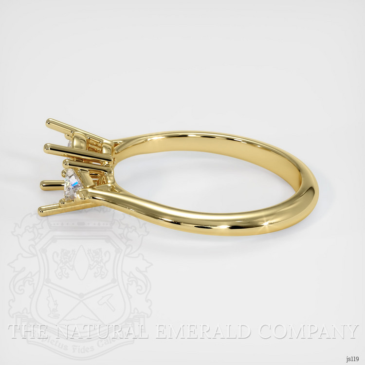 18K Yellow Gold Three Stone Ring Setting
