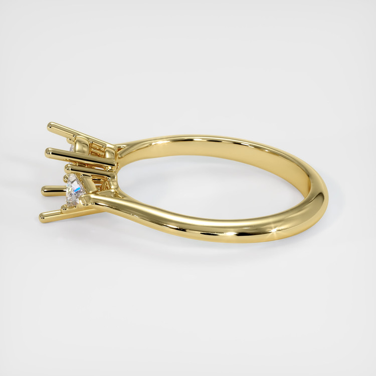 18K Yellow Gold Three Stone Ring Setting