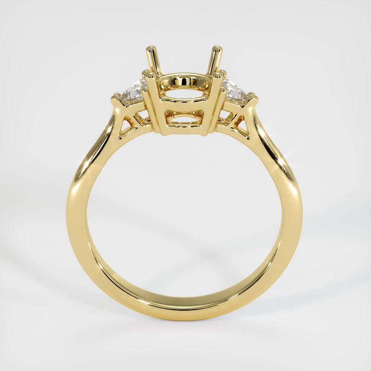 18K Yellow Gold Three Stone Ring Setting