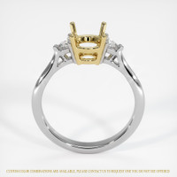 14K Yellow & White Three Stone Ring Setting Image