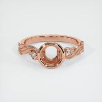 14K Rose Gold Accent Stones Ring Setting Image
