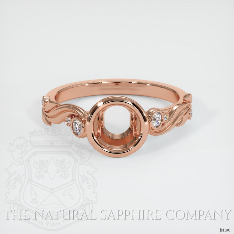 14K Rose Gold Accent Stones Ring Setting