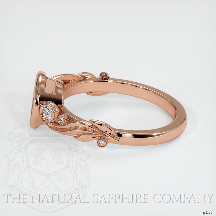 14K Rose Gold Accent Stones Ring Setting
