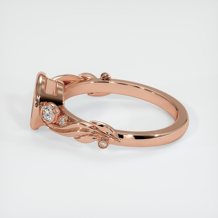 14K Rose Gold Accent Stones Ring Setting