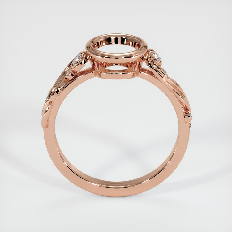 14K Rose Gold Accent Stones Ring Setting