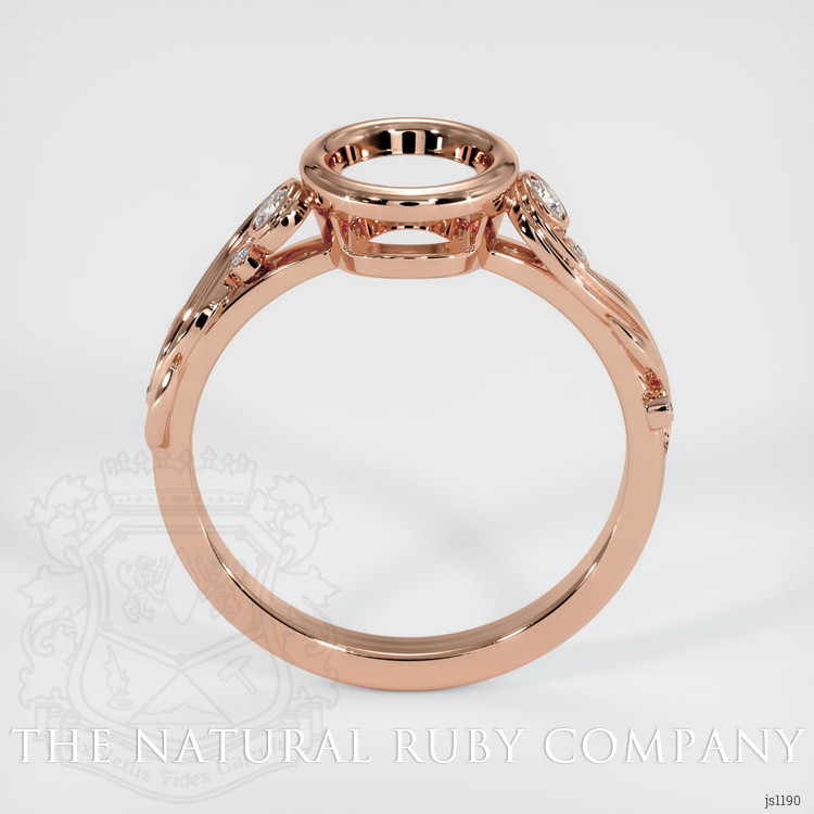 14K Rose Gold Accent Stones Ring Setting