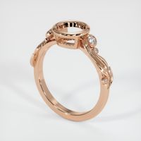 Accent Stones Citrine Ring 4.66 Ct., 18K Rose Gold Combination Setting