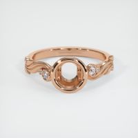 18K Rose Gold Accent Stones Ring Setting Image