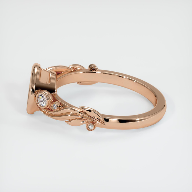 18K Rose Gold Accent Stones Ring Setting