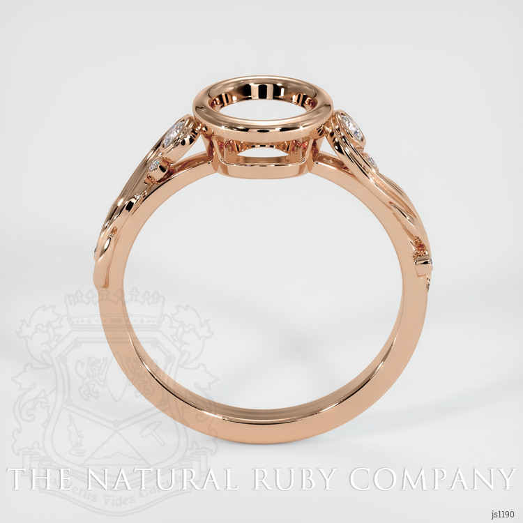 18K Rose Gold Accent Stones Ring Setting