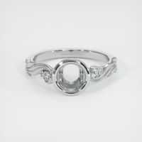 14K White Gold Accent Stones Ring Setting Image