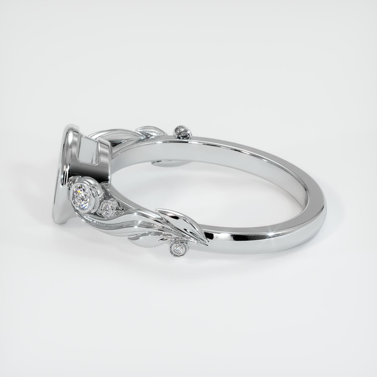 14K White Gold Accent Stones Ring Setting